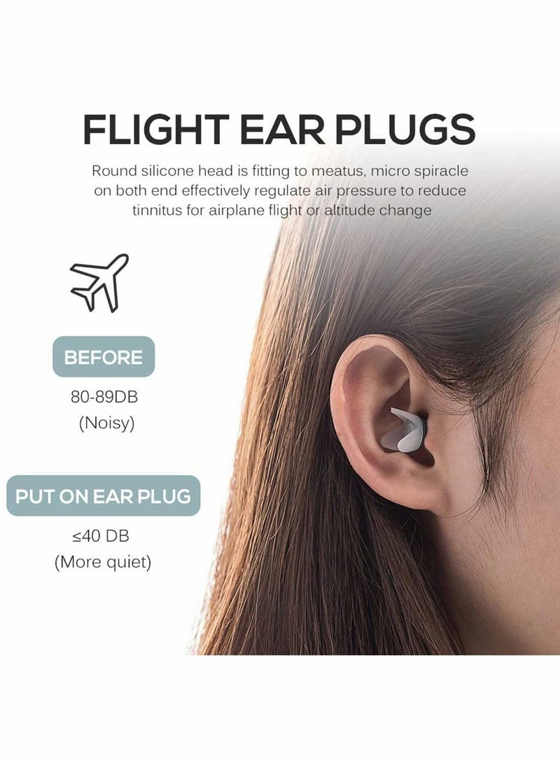 Y&D Noise Cancelling Ear Plugs, Reusable with Storage Case for Sleeping Snoring, Swimming, Flight Business Trip, 8 Pcs - Image 4