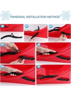 YIJIA HOME GOODS Portable Sled And Lawn Skiing, Drawstring For Children And Boat Sled Sprinters, Red  - Image 3
