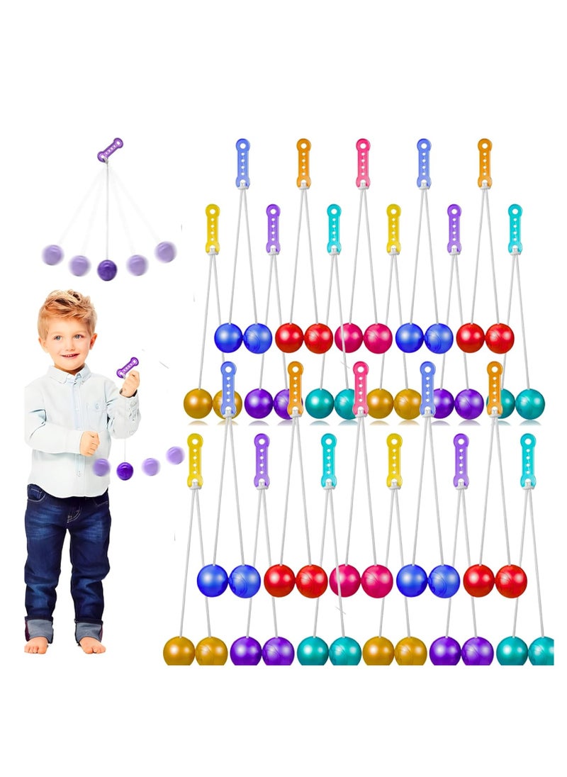 ARGT ARGT 24PCS Clacker Balls on a String | Classic Lato Lato Game | Fun Hand Coordination Toy for Kids & Adults | Bright Colors & Durable Design  - Image 1