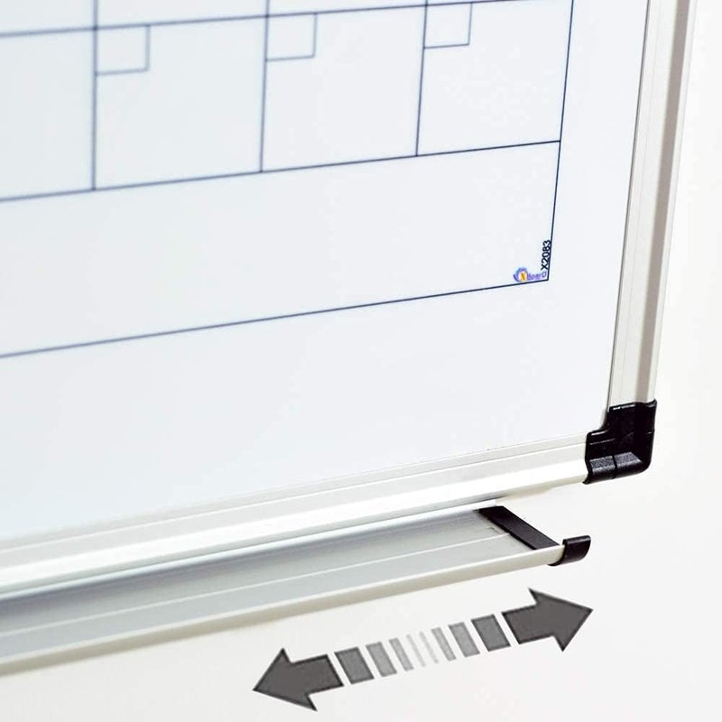 XBoard Magnetic Calendar Whiteboard 36" x 24" - Monthly Calendar Dry Erase Board, Reusable Colorful Calendar Board, Silver Aluminium Framed Monthly Planning Board - Image 5