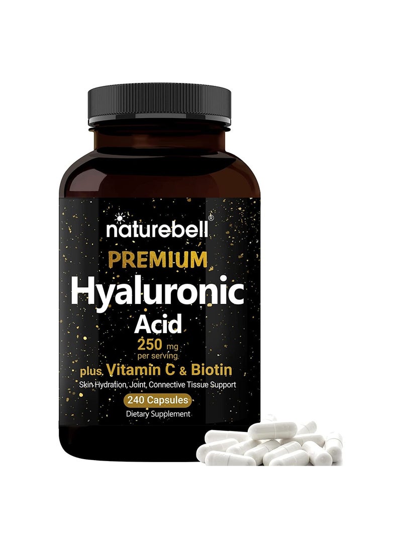 NatureBell Hyaluronic Acid Supplements 250mg - 240 Capsules  - Image 1