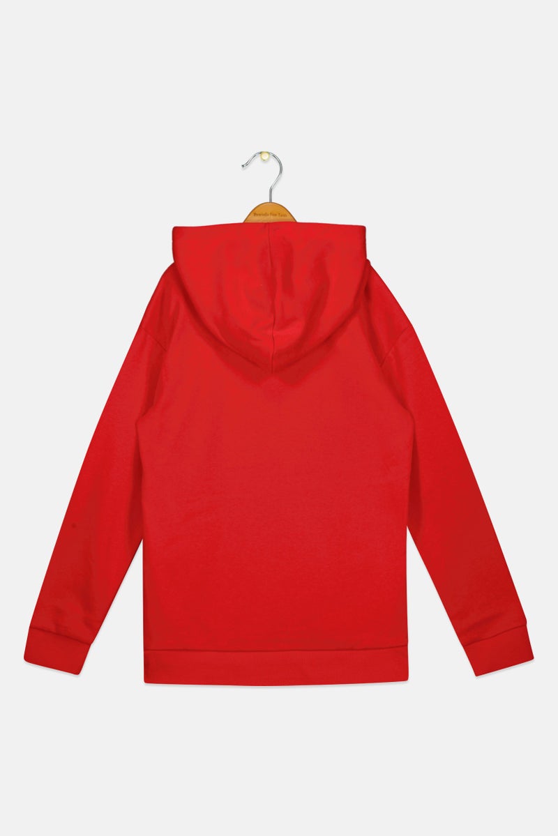 PUMA Kids Boy Sportwear Fit Long Sleeves Outdoor Sweatshirt, Red - Image 2