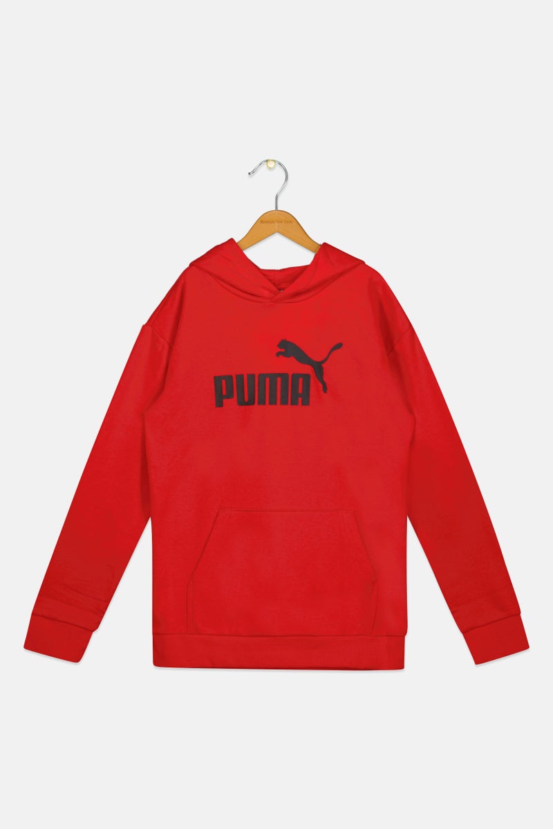 PUMA Kids Boy Sportwear Fit Long Sleeves Outdoor Sweatshirt, Red - Image 1