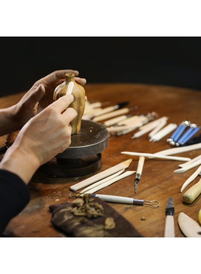 Arabest 30PCS Clay Sculpting Tools with Wire Pottery Modeling Ceramics Polymer Tools Set for Air Dry Clay Carving Molding Pottery Crafting Beginners - Image 3