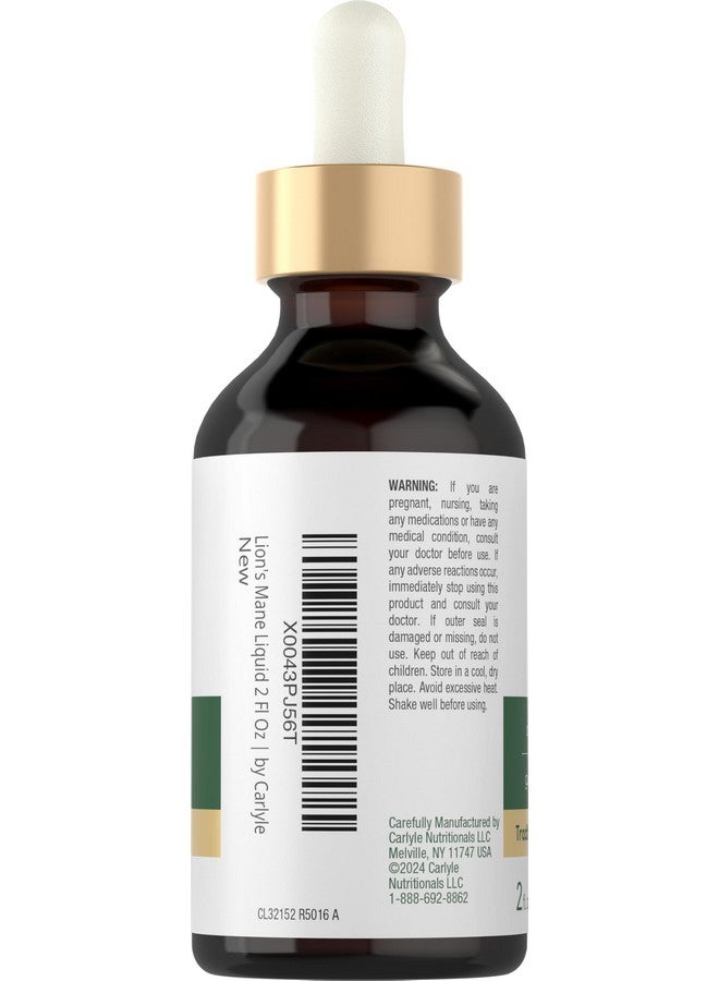 Carlyle مكمل فطر ذيل الأسد من كارلايل | 2 أونصة سائلة | مستخلص سائل | نباتي | خالي من الكائنات المعدلة وراثيًا، خالي من الغلوتين - Image 3