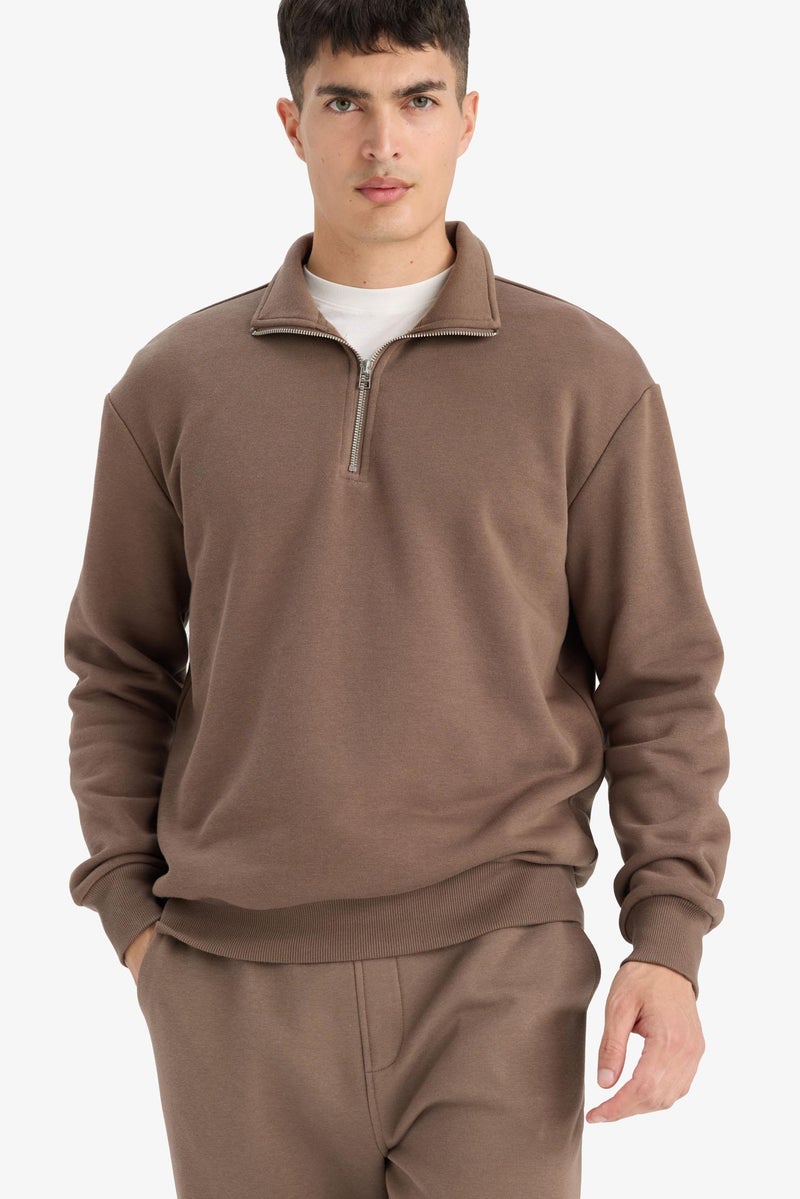 DeFacto Green Man Regular Fit Sweatshirt Casual - Image 5