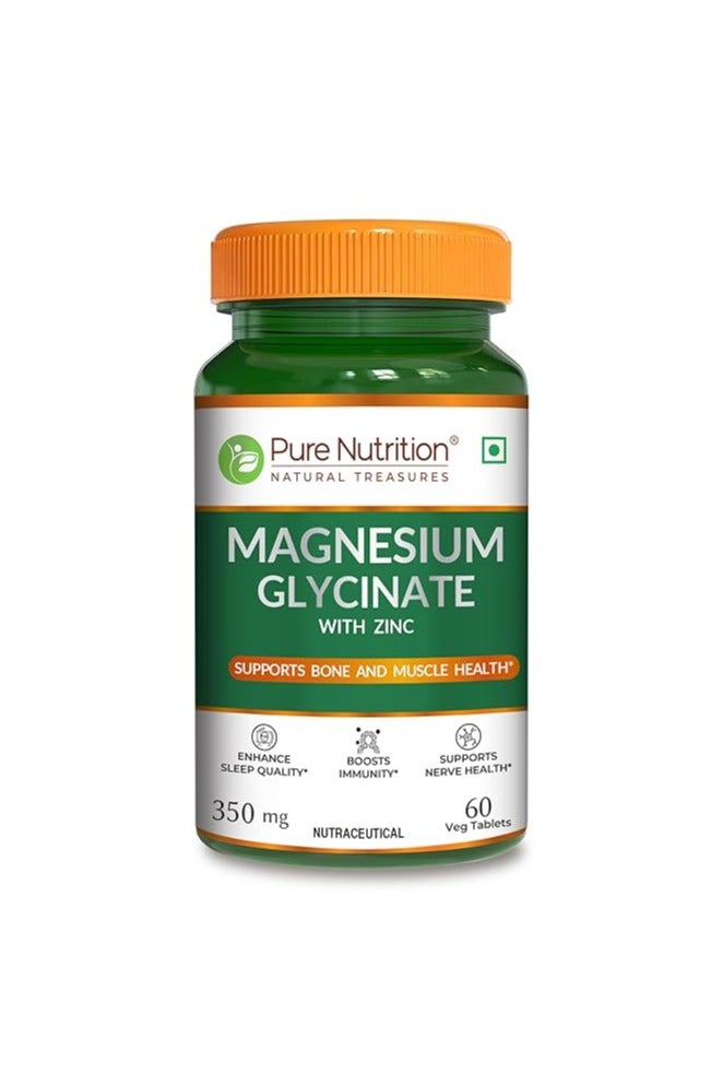 Pure Nutrition Magnesium Glycinate + Zinc - 120 Veg Tablets |