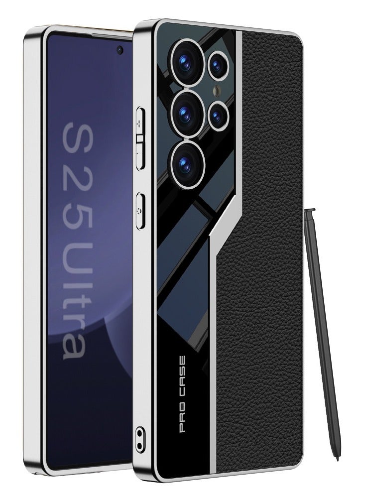 For Samsung Galaxy s25 Ultra Case, TPU Frame  Back Leather Cover Slim Silicone Funda para S 25 Ultra, 6.86 '' 5G 2025 Shockproof Best S25Ultra Phone Cases - Image 1