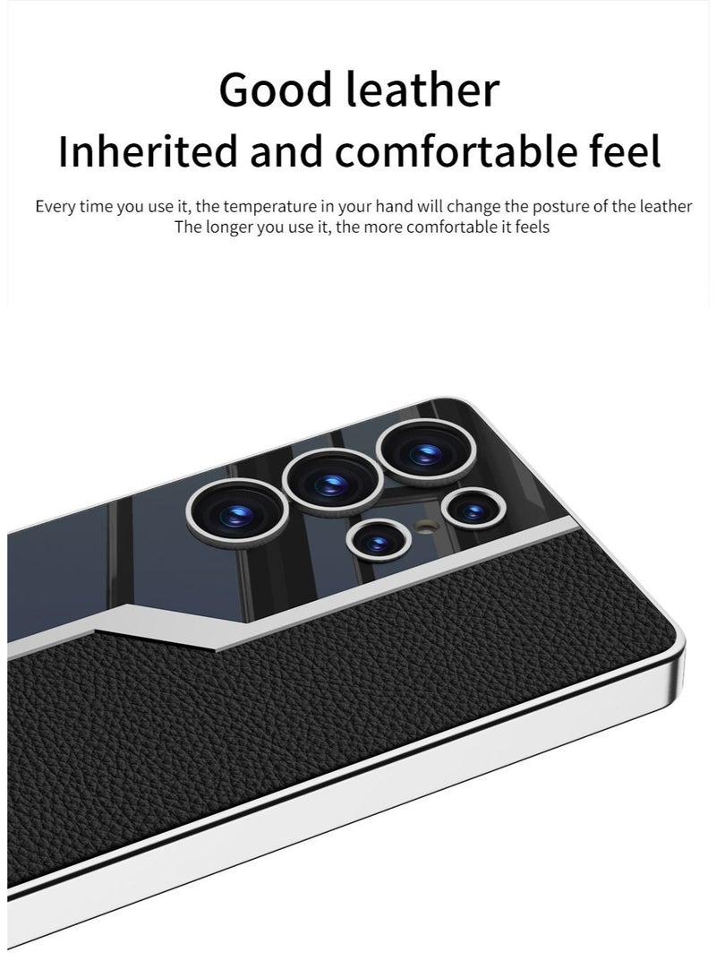 For Samsung Galaxy s25 Ultra Case, TPU Frame  Back Leather Cover Slim Silicone Funda para S 25 Ultra, 6.86 '' 5G 2025 Shockproof Best S25Ultra Phone Cases - Image 2