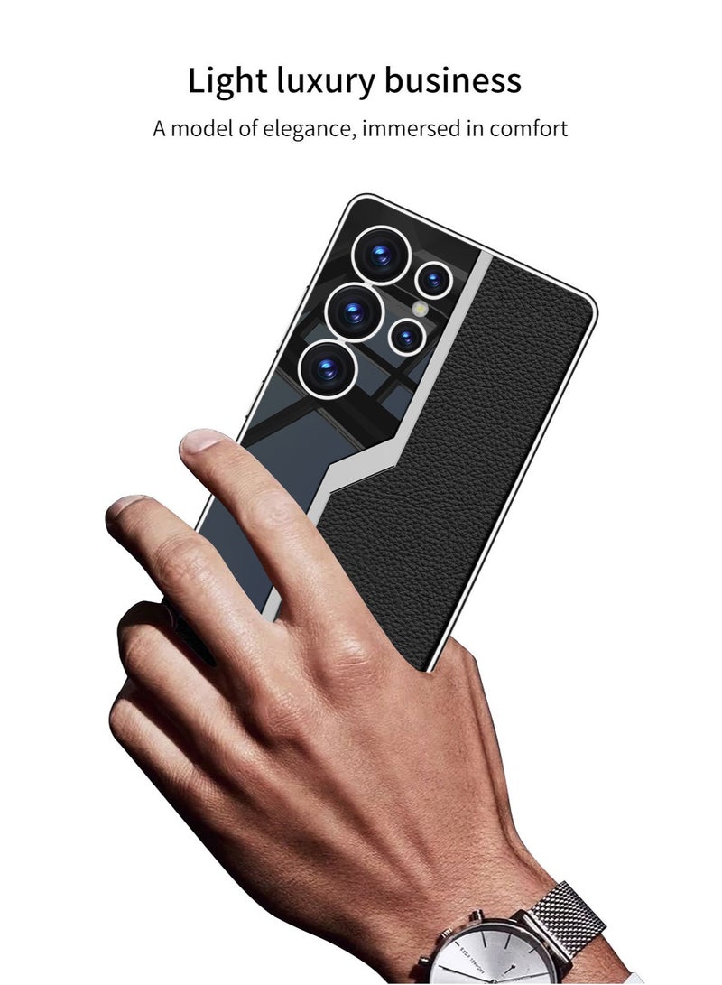 For Samsung Galaxy s25 Ultra Case, TPU Frame  Back Leather Cover Slim Silicone Funda para S 25 Ultra, 6.86 '' 5G 2025 Shockproof Best S25Ultra Phone Cases - Image 3