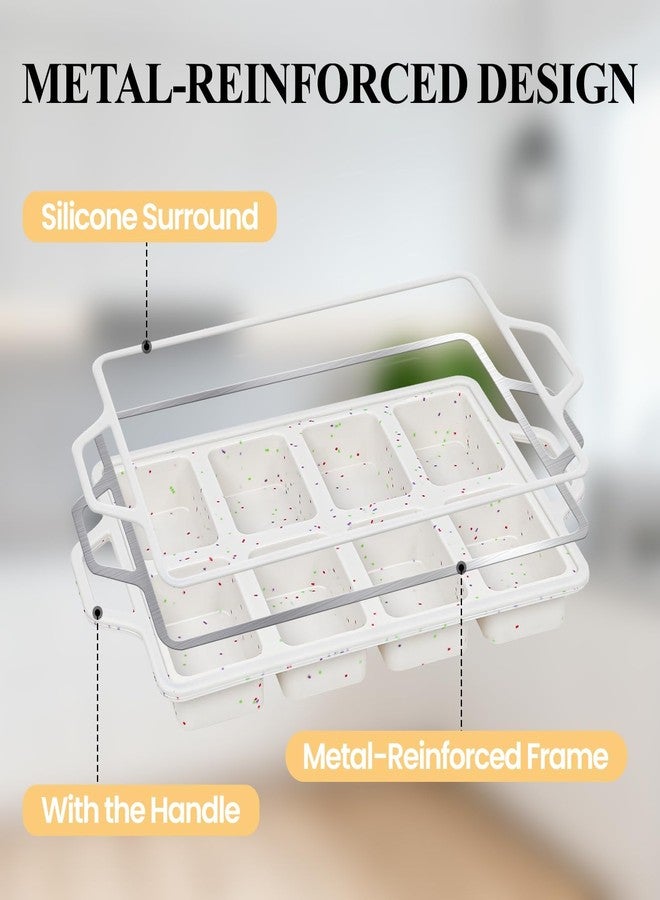 FUNBAKY Silicone Mini Loaf Pans with Metal Reinforced Frame (Mini 8-Cup: 2pcs) - Image 3