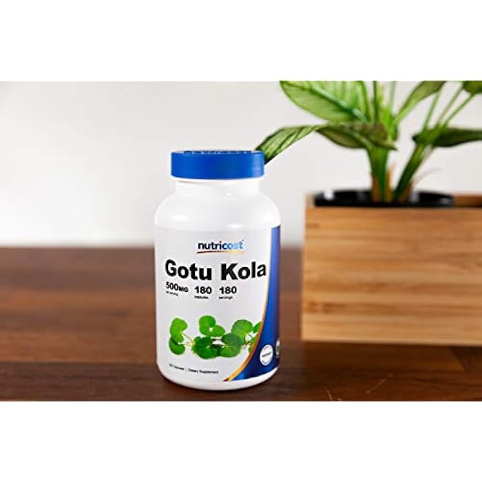 Nutricost Gotu Kola 500 MG, 180 Capsules - Vegetarian Capsules, Gluten Free, Non-GMO - Image 3
