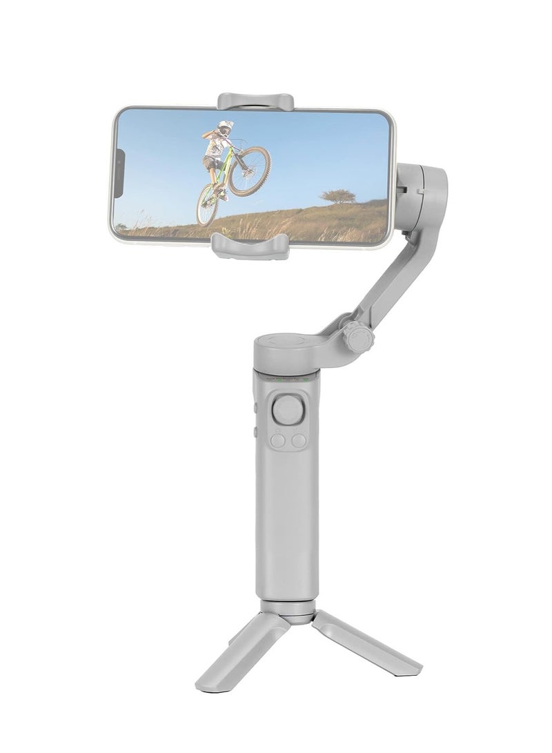 JAJEEK Foldable Gimbal Stabilizer for Smartphone – 3 -Axis Phone Gimbal, Shake-Free Vlog Stabilizer, Max. 260g Load, Horizontal & Vertical Modes, Face Zoom, Timelapse, with Mini Tripod – Ideal for Smooth Recording - Image 1