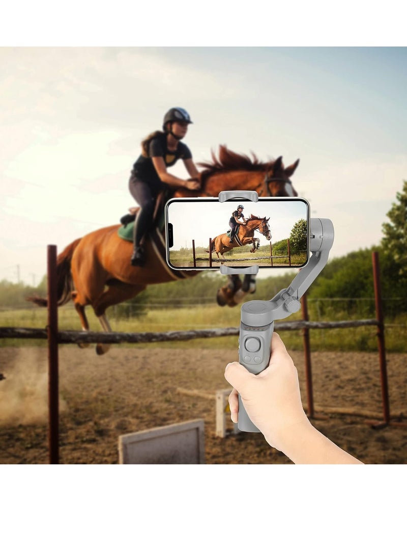 JAJEEK Foldable Gimbal Stabilizer for Smartphone – 3 -Axis Phone Gimbal, Shake-Free Vlog Stabilizer, Max. 260g Load, Horizontal & Vertical Modes, Face Zoom, Timelapse, with Mini Tripod – Ideal for Smooth Recording - Image 5