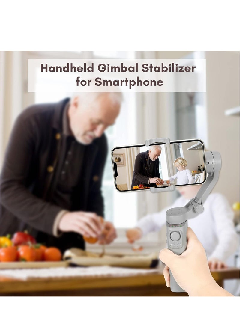 JAJEEK Foldable Gimbal Stabilizer for Smartphone – 3 -Axis Phone Gimbal, Shake-Free Vlog Stabilizer, Max. 260g Load, Horizontal & Vertical Modes, Face Zoom, Timelapse, with Mini Tripod – Ideal for Smooth Recording - Image 3