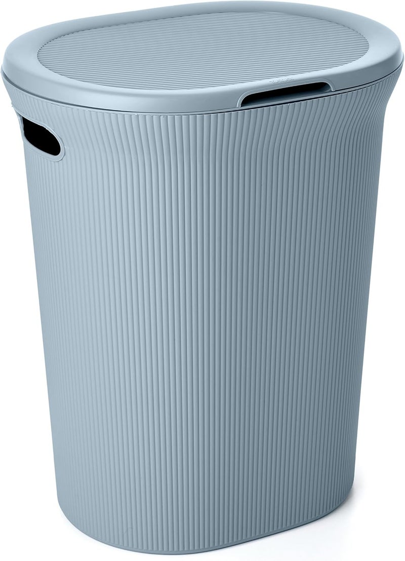 Tatay Blue Laundry Basket with Lid - Image 1