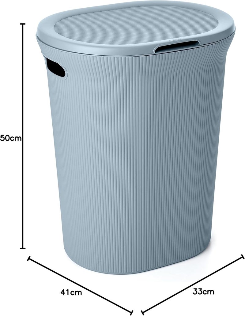 Tatay Blue Laundry Basket with Lid - Image 5