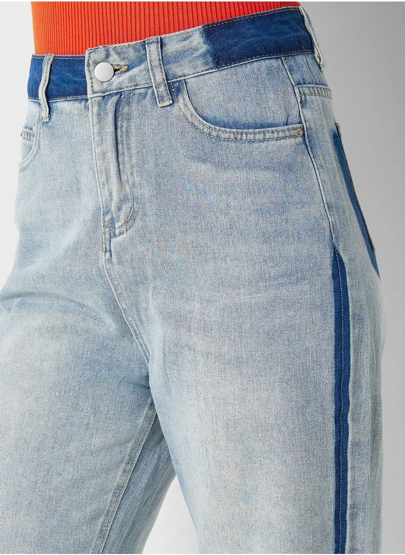 Ginger Contrast Detail Straight Fit Jeans