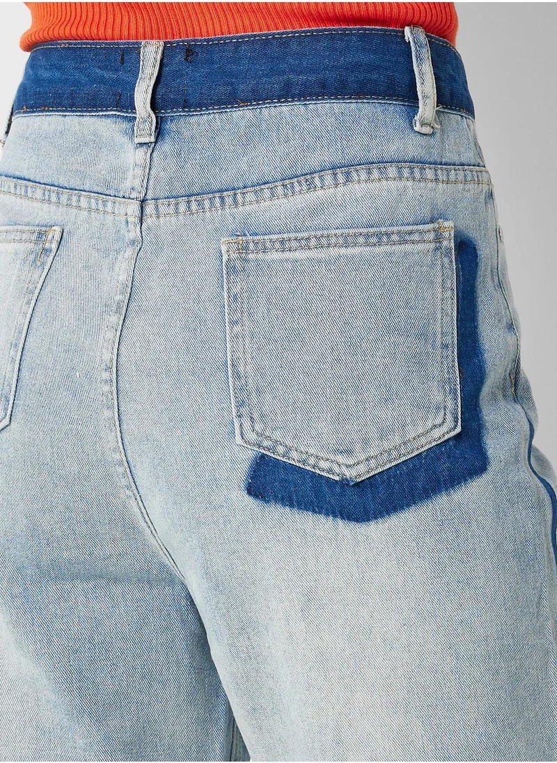 Ginger Contrast Detail Straight Fit Jeans