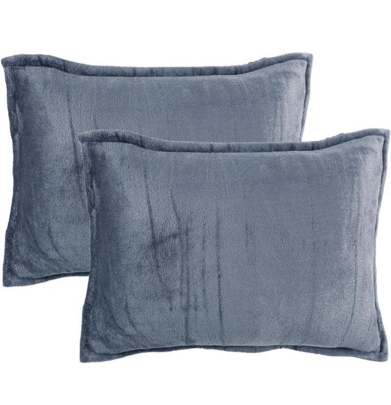 S&S Sands® Premium Ultra Soft Woollen Pillow Cover Set of 2 for Winter with Zipper Closure, Cozy Pillow Case Perfect for Warmth, Flannel Warm Pillowcases, King size-18X28 Inches (Grey) - Image 4