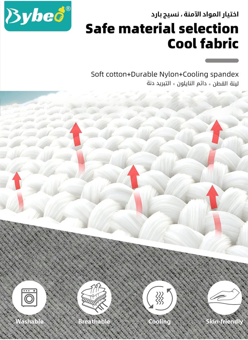 Bybeo Pregnancy Pillow with Cooling Cover, Maternity Pillows for Sleeping, U-Shaped Body Support for Back, Hips, Legs, Belly,a Must Have for Pregnant Women  - Image 4
