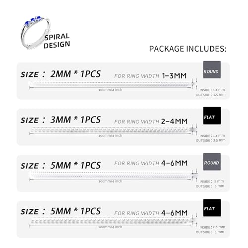 ELETIUO 127-Pack Ring Size Adjuster for Loose Rings – 31 Sizes & 3 Styles, Invisible Ring Reducer, Jewelry Guard, Ring Resizer, Universal Fit for Men & Women – Adjusts Almost Any Ring - Image 2