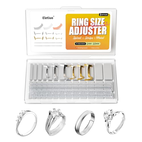 ELETIUO 127-Pack Ring Size Adjuster for Loose Rings – 31 Sizes & 3 Styles, Invisible Ring Reducer, Jewelry Guard, Ring Resizer, Universal Fit for Men & Women – Adjusts Almost Any Ring - Image 1