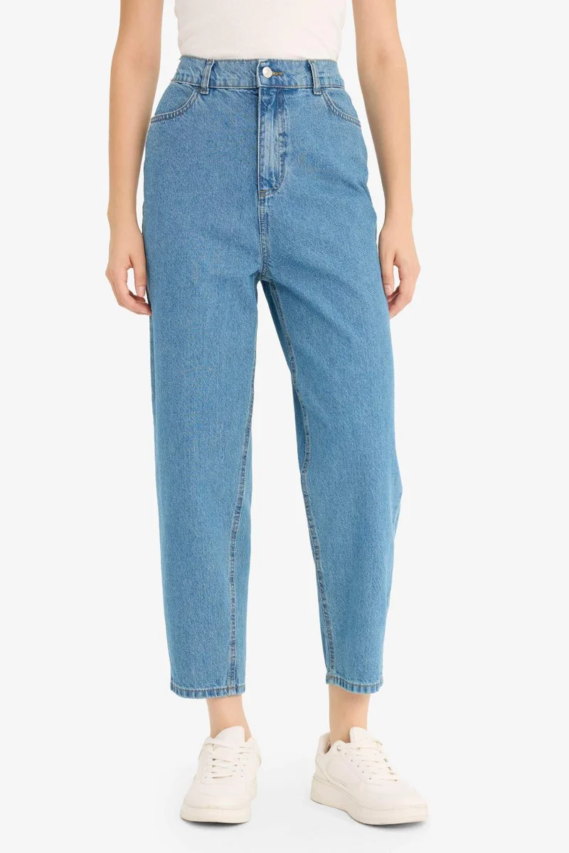 Defacto  Paperbag High Waist Ankle Length Jeans for Women | Best Price UAE