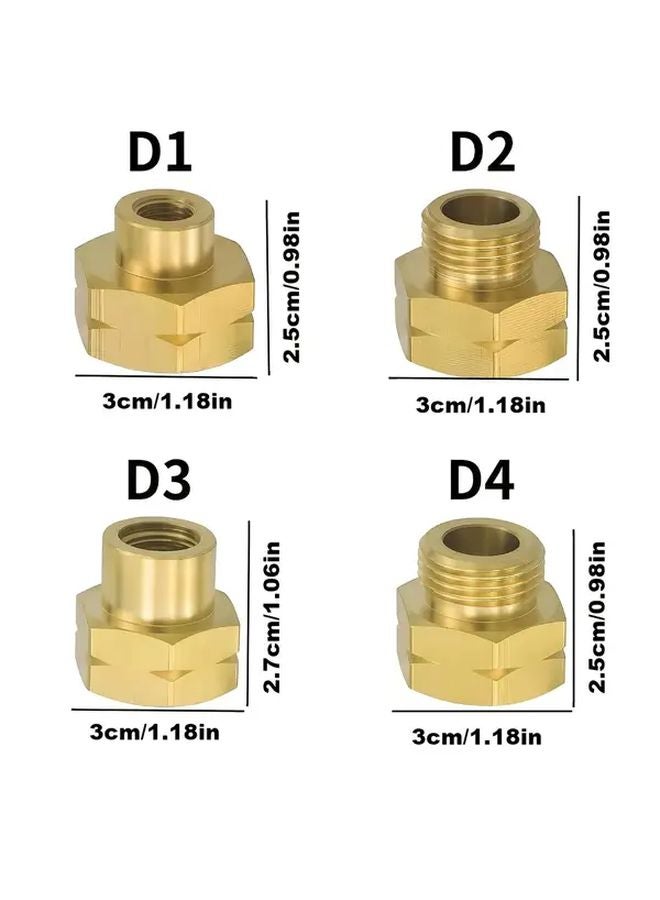 4pcs Brass Gas Cylinder Adapters European Style 2 Easy to Install - Image 4