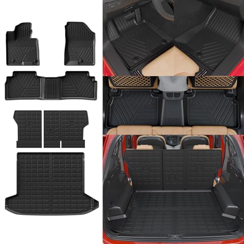 Thinzyou Floor Mats Compatible with 20222025 2026 Hyundai Tucson Trunk Mat Cargo Liner Cargo Mat TPE All Weather Back Seat Cover Protector 2024 Tucson AccessoriesFloor MatsBackrest MatsTrunk Mat - Image 1