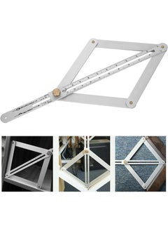 yongsheng Goniometer Ruler, Multifunctional Angle Protractor Diagonal Ceiling Profiler 4‑Fold Corner Angle Finder Protractor Diagonal  - Image 5