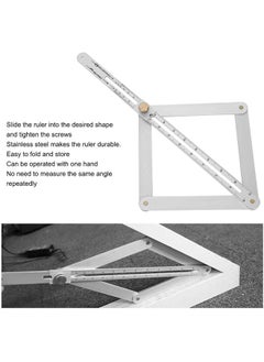 yongsheng Goniometer Ruler, Multifunctional Angle Protractor Diagonal Ceiling Profiler 4‑Fold Corner Angle Finder Protractor Diagonal  - Image 2