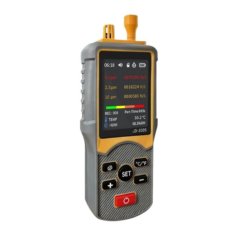 Air Quality Monitor, 5-Channel Handheld Dust Particle Counter 0.3um/2.5um/10um Support PM2.5/PM10 Density Detection,for Home Cars - Image 4
