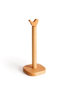 Wooden Paper Towel Holder, Cute Bird Design Kitchen Roll Stand, Kawaii Countertop Organizer and Dispenser, Home Decor for Table and Kitchen, 33.5 cm