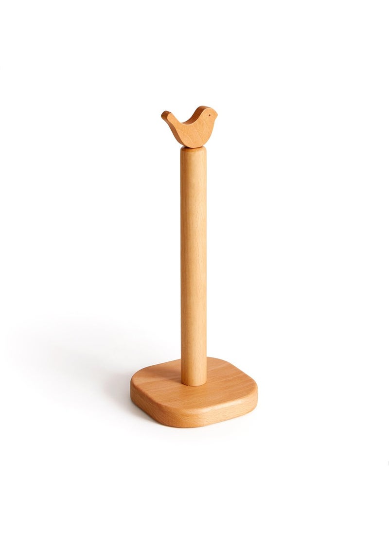 SYOSI - Wooden Paper Towel Holder, Cute Bird Design Kitchen Roll Stand, Kawaii Countertop Organizer and Dispenser, Home Decor for Table and Kitchen, 33.5 cm - Image 1