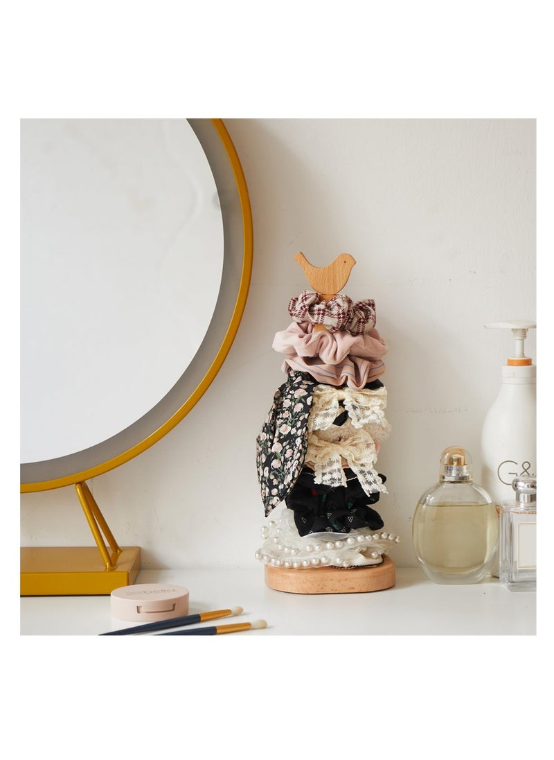 SYOSI - Wooden Paper Towel Holder, Cute Bird Design Kitchen Roll Stand, Kawaii Countertop Organizer and Dispenser, Home Decor for Table and Kitchen, 33.5 cm - Image 1