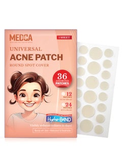 MEDca MEDca Acne Patches for Face  Hydrocolloid Bandages 36 Count Pimple Patches for Face in 2 Universal Sizes Acne Spot Treatment Care for Face  Skin Spot Patch Conceals Zits Acne and Blackheads 