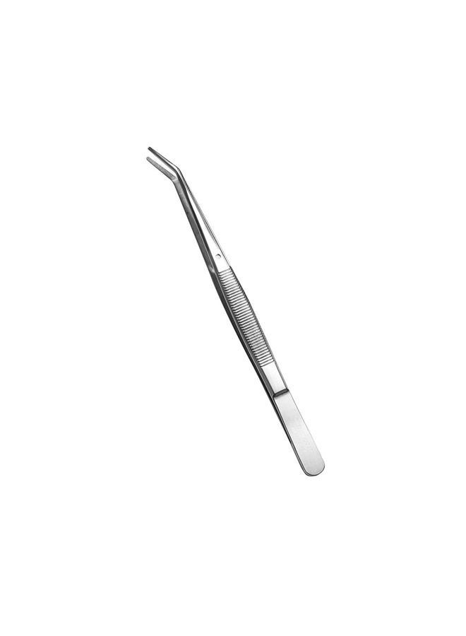 Rolybag Stainless Steel Tweezers, with Curved Serrated Tip Multipurpose Tweezers Sewing Machine Tweezers Forceps for Craft Repairing - Image 1