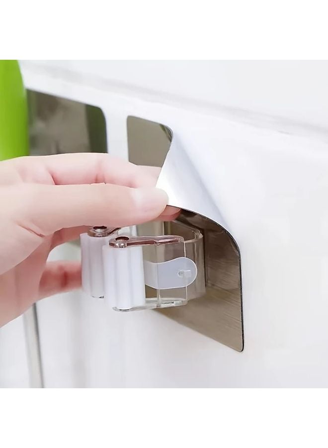 2pcs Strong Adhesive Mop Broom Holder Wall Mount Easy Install Bathroom Kitchen - Image 3