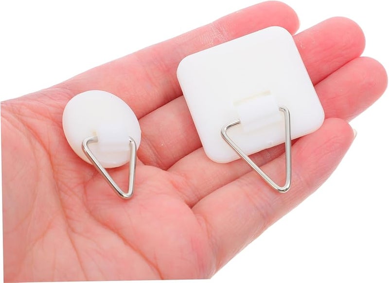 Stobok 60 Pcs Self Adhesive Wall Hooks White For Towels Home Organization Easy Installation - Image 5