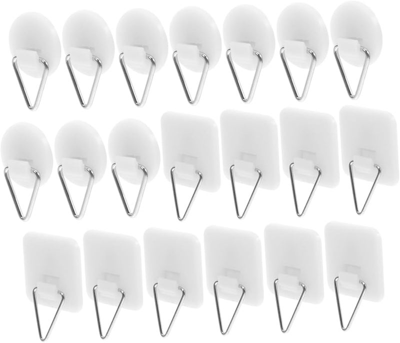 Stobok 60 Pcs Self Adhesive Wall Hooks White For Towels Home Organization Easy Installation - Image 2
