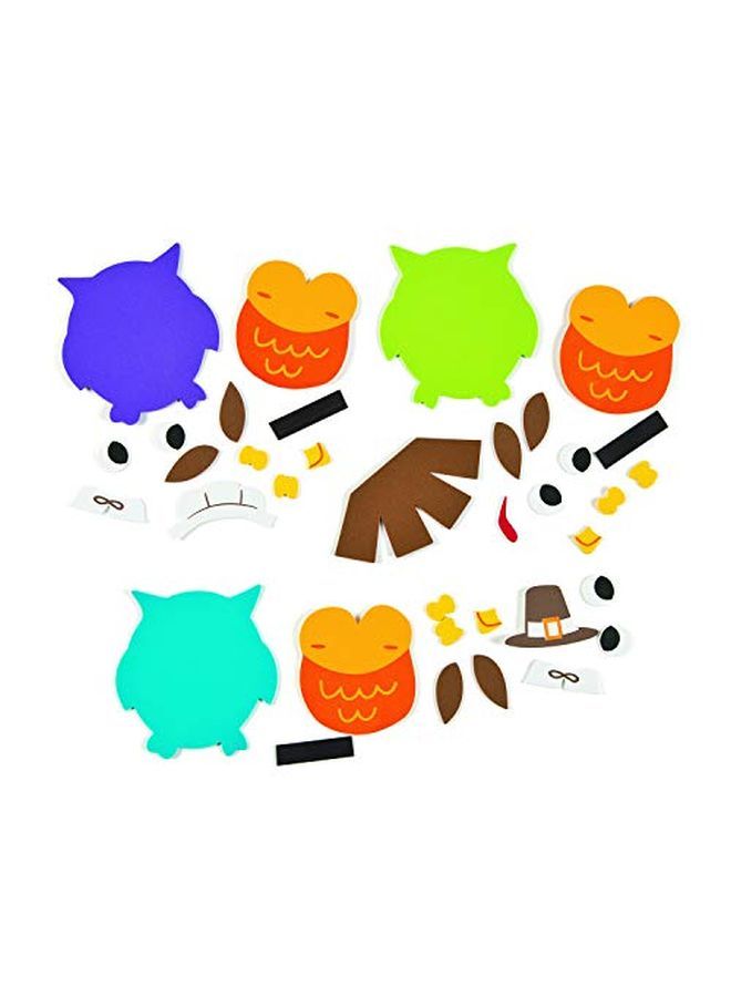 Fun Express Owl Thanksgiving Foam Magnets Craft Kit 12 Crafts For Kids And Fun Home Activities - Image 2