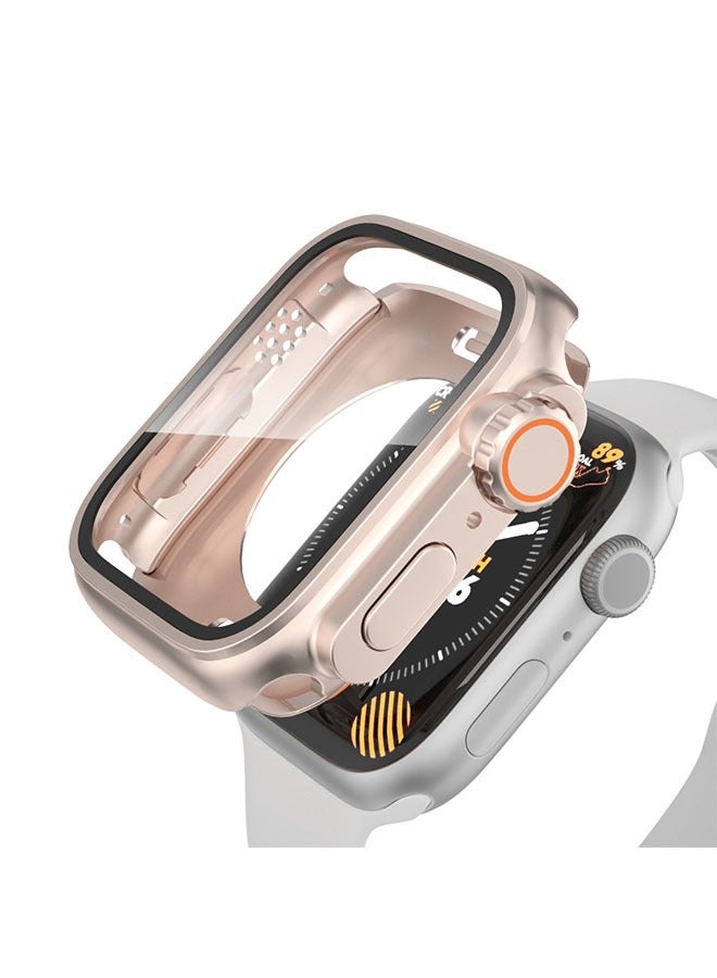 حافظة واقية مع واقي شاشة لسلسلة ساعات Apple 9/8/7/Ultra، حزمة كاملة 360 درجة حافظة مقاومة للماء للغاية، طبقة زجاجية مقواة مدمجة عالية الحساسية وقابلة للشحن اللاسلكي (45 مم) - Image 1