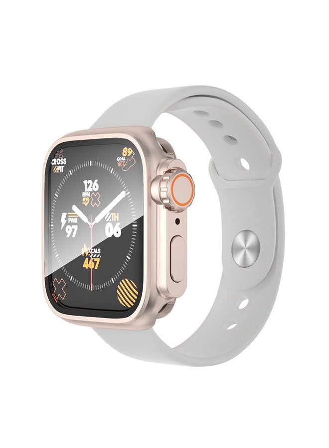 حافظة واقية مع واقي شاشة لسلسلة ساعات Apple 9/8/7/Ultra، حزمة كاملة 360 درجة حافظة مقاومة للماء للغاية، طبقة زجاجية مقواة مدمجة عالية الحساسية وقابلة للشحن اللاسلكي (45 مم) - Image 3