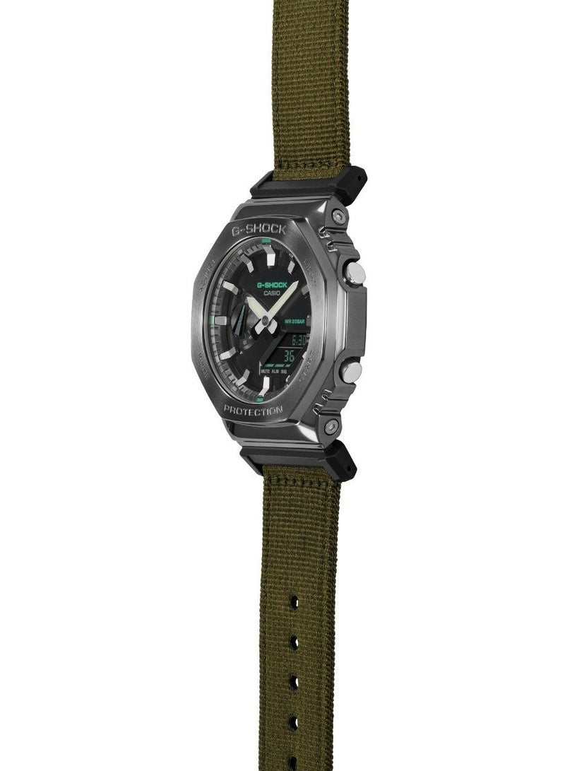 Casio G-Shock Men's Analog Digital Nylon Strap Quartz Watch GM-2100CB-3ADR - Image 2