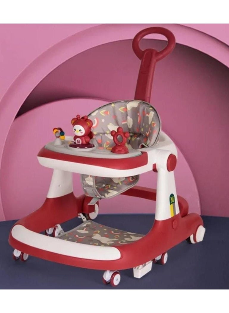 Baybee  2 in 1 Baby Walker With 3 Adjustable Height & Musical Push Handle for Kids - Image 4