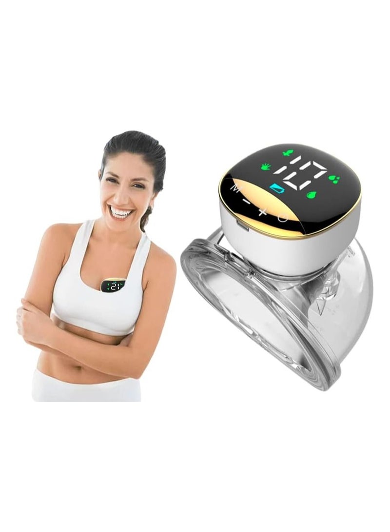 DubaiGallery مضخة ثدي كهربائية قابلة للارتداء بدون استخدام اليدين مضخة ثدي أوتوماتيكية مع 4 أوضاع و 12 مستوى مضخة رضاعة مقاومة للتسرب وذات ضوضاء منخفضة شاشة LED قابلة لإعادة الشحن عبر USB للأم - Image 3