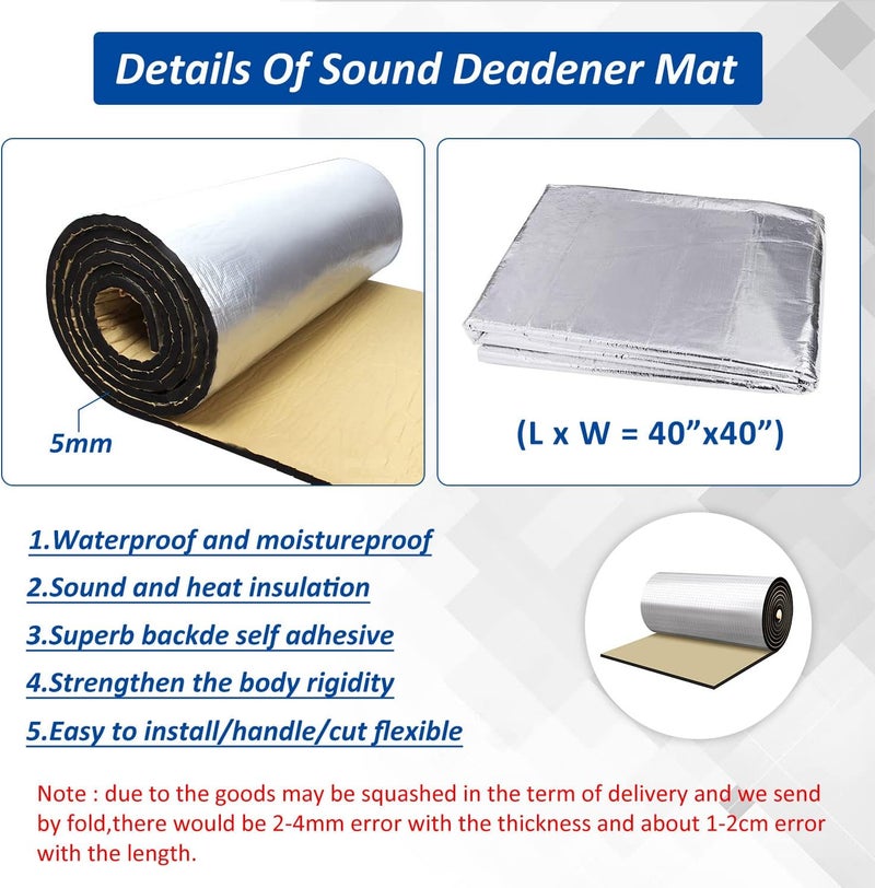 CZXNBI Car Heat Sound Deadening Insulation Mat - Image 2