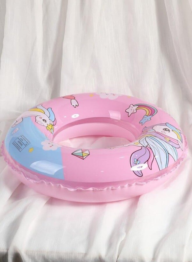 Drofail Kids Inflatable Unicorn Swim Ring - Pink Swimming Tube Float for Pool & Beach, Durable PVC Water Float Ring for Children Summer Pool Toy (Unicorn, 80 Cm) - Image 4