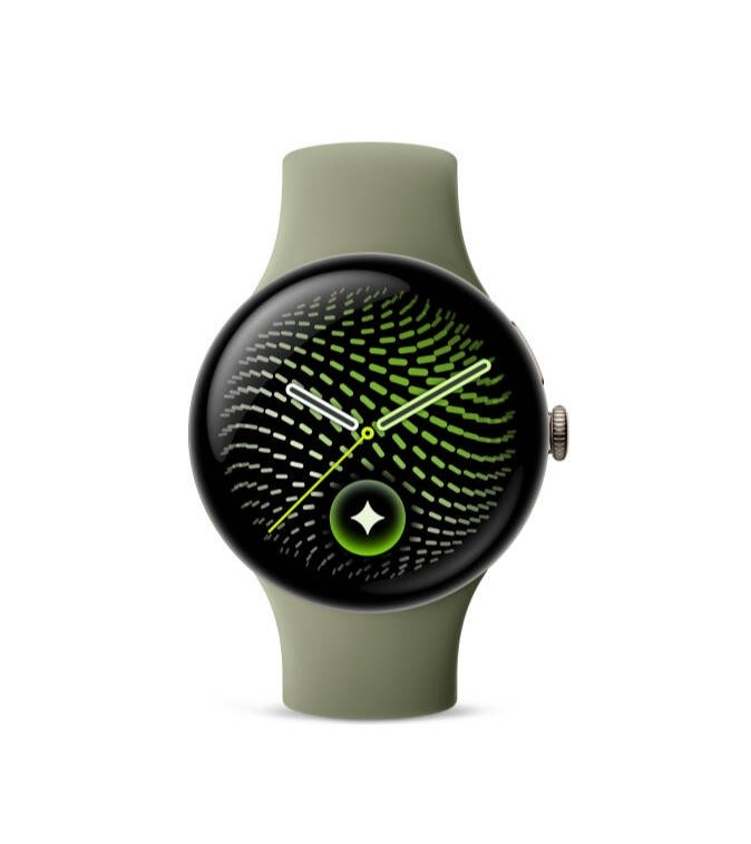 Google Pixel Watch 5 Smartwatch 45mm – Actua 360 Domed Display, Snapdragon W5 Gen 2, Advanced Health Sensors, Bluetooth 6.0, Wi-Fi & LTE, Satin Pyrite Aluminum Case with Olive Active Band Olive - Image 3